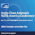 Clean Ammonia North America sample attendee list cover