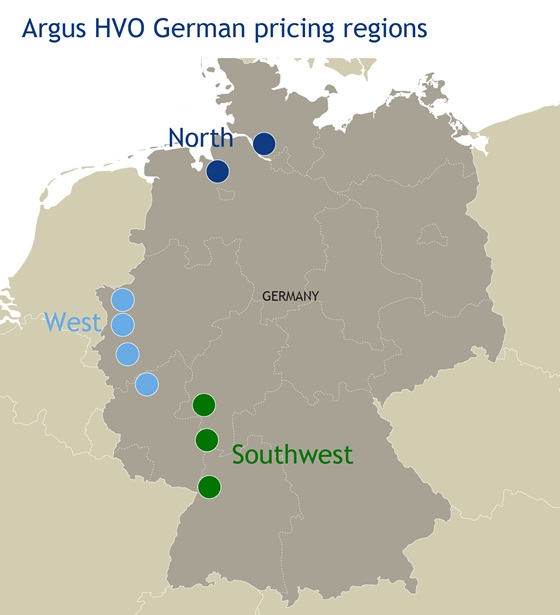 HVO German pricing regions
