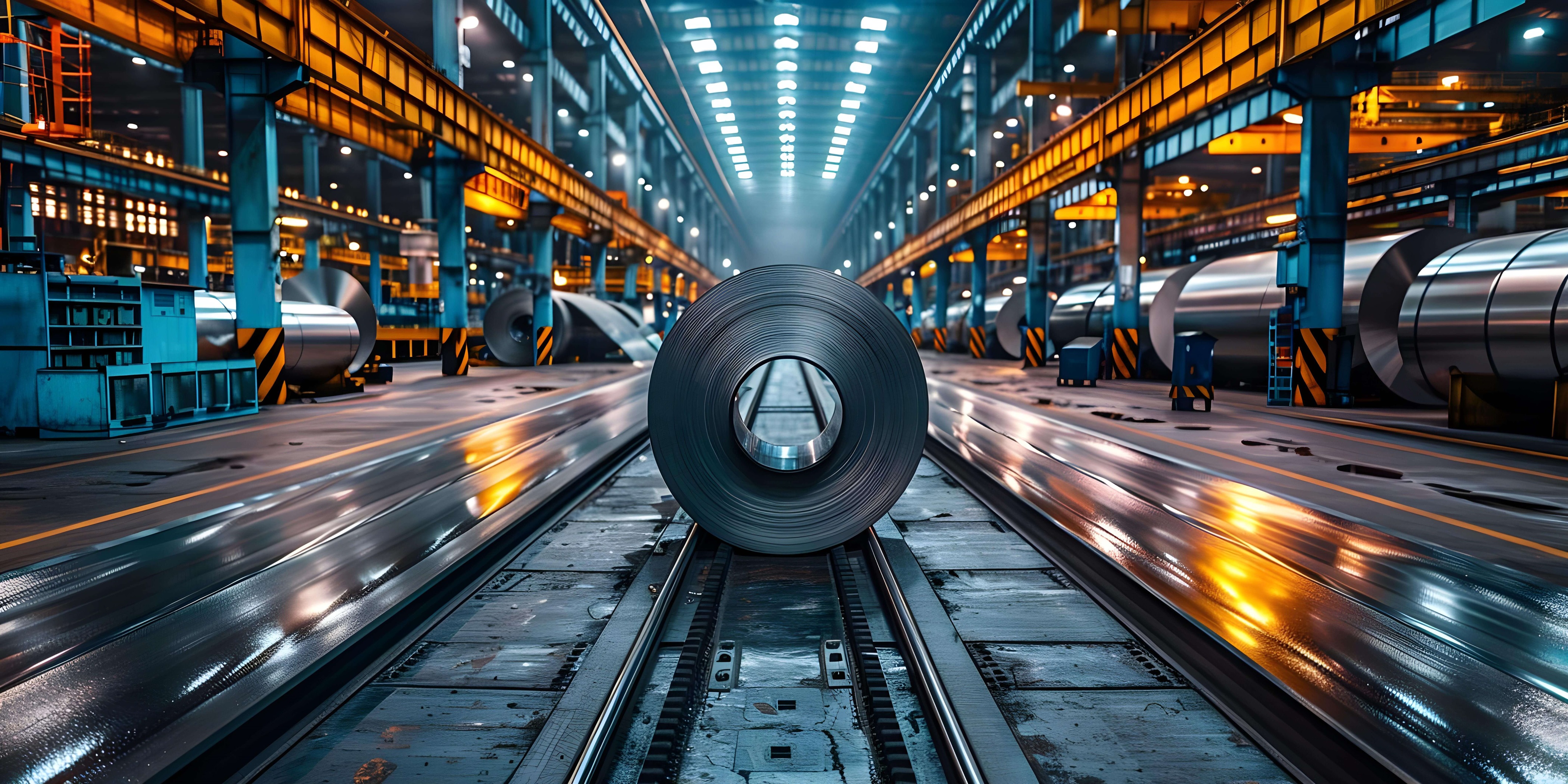 steel roll in factory