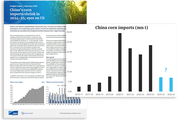 Record output reshapes China corn trade in 2024-25