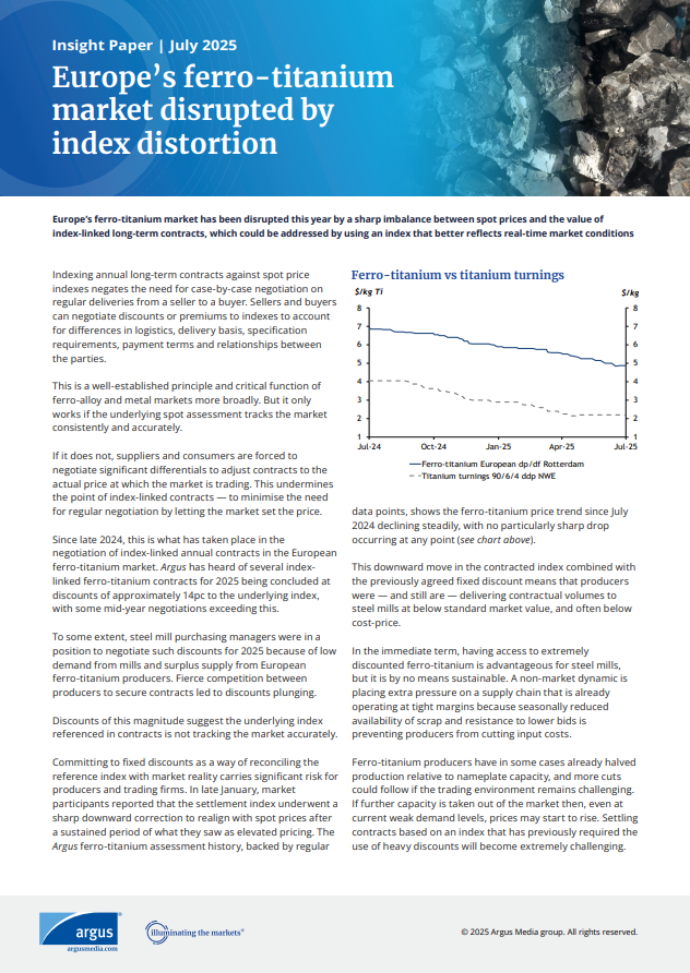 Ferro-titanium white paper