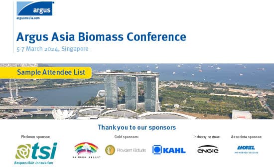 Argus Biomass Asia Conference sample attendee lists