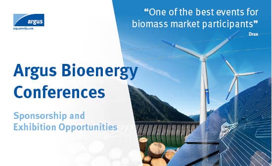 Argus Bioenergy Conferences sponsorship and exhibition opportunities