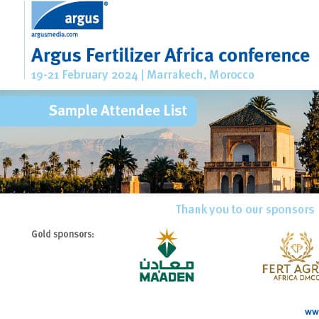 Argus Fertilizer Africa Confernece Sample attendee list