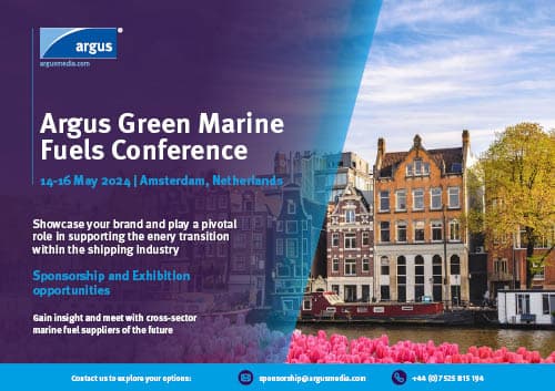 Sponsorship brochure for the Argus Green Marine Fuels Conference