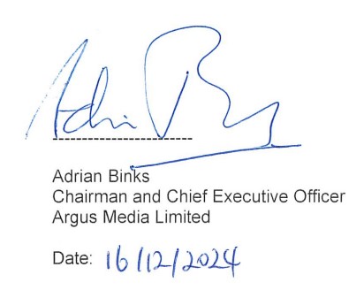 Modern Slavery Statement Signature